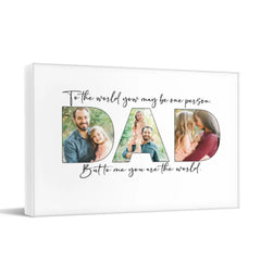 Upload Photo ，Happy Father's Day, Family Picture Canvas Wall Art