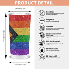 Custom Name Pride, Personalized Rainbow Tumbler, Pride Month Gift