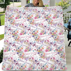 Free shipping✈️Personalized Wildflower Nursery Baby Blanket