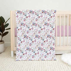 Free shipping✈️Personalized Wildflower Nursery Baby Blanket