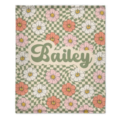 Free shipping✈️Personalized New Flower Retro Style In Vintage Rustic Style Blanket With Name