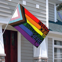 LGBT Pride Flag - Every One Is Welcome Here - Rainbow Flag Double-sided printing