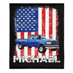 Free shipping✈️Personalized American Flag Background Car Blanket