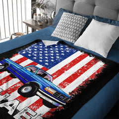 Free shipping✈️Personalized American Flag Background Car Blanket