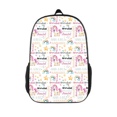 customized backpack with unicorn pattern name, gift for the beginning of school season