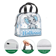 Name Blue Elephant Backpack, School Season Gift