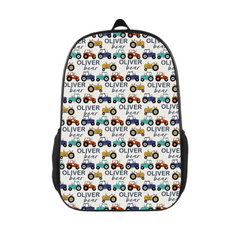 Cartoon Small Tractor Personalized Kids Backpack School Season Gift