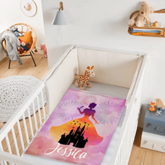 Free shipping✈️Personalized Princess Blanket for Girls - Pink Room Decor