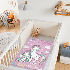 Free shipping✈️Personalized Blanket with Unicorn Pattern for Kids - My Little Princess