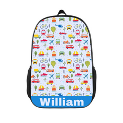 Truck Airplane Name Customized Kids Backpacks, Kids Opening Season Gifts