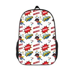 Personalized Custom Comic Book Boys Names - Superhero Child Name Backpacks