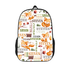 Name Customized Fox Kids Backpack, Opening Season Gift