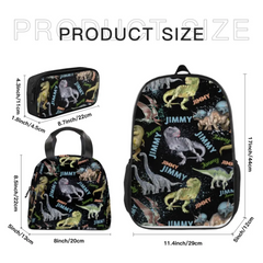 Personalized Dinosaur Lovers with Names Custom Backpacks - Opening Season Gifts for Kids