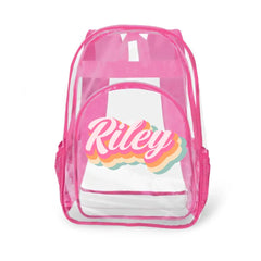 Multi-Color Name Customized Children'S Transparent Backpack - Children'S School Season Gifts