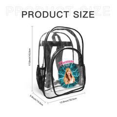 Personalized Name Customization Multi-Photo Custom Clear Backpack - School Season Gifts