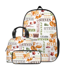 Name Customized Fox Kids Backpack, Opening Season Gift