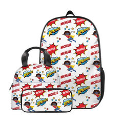 Personalized Custom Comic Book Boys Names - Superhero Child Name Backpacks