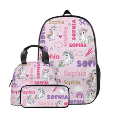 Personalized Kids Rainbow Unicorn Backpack - Gifts for Girls