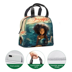 Customized Photo Name Little Mermaid Backpack, A Gift For Your Daughter For The Start Of The School Season