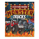 Monster Trucks Cars Motorcycles Collection - Customized Kids Name Blanket - Joliny