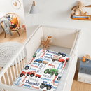 Monster Trucks Cars Motorcycles Collection - Customized Kids Name Blanket - Joliny