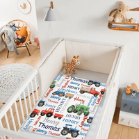 Monster Trucks Cars Motorcycles Collection - Customized Kids Name Blanket - Joliny