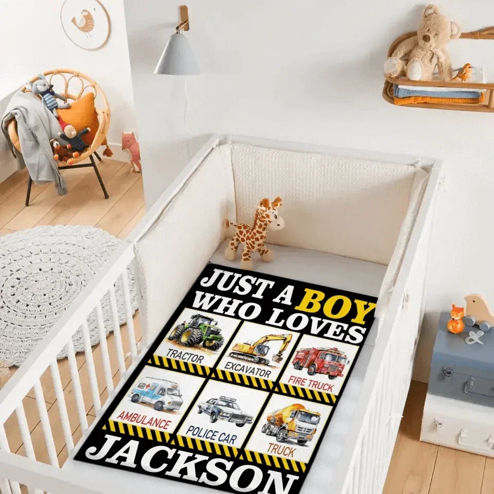 Monster Trucks Cars Motorcycles Collection - Customized Kids Name Blanket - Joliny