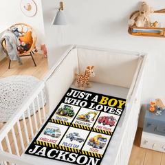 Free shipping✈️Monster Trucks Cars Motorcycles Collection - Customized Kids Name Blanket