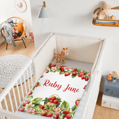 Free shipping✈️Strawberry Name Customized Blanket Gift for Girls