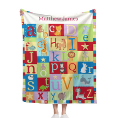 Baby Name Customized Alphabet Blanket Gifts for Kids