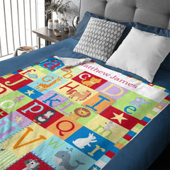 Baby Name Customized Alphabet Blanket Gifts for Kids