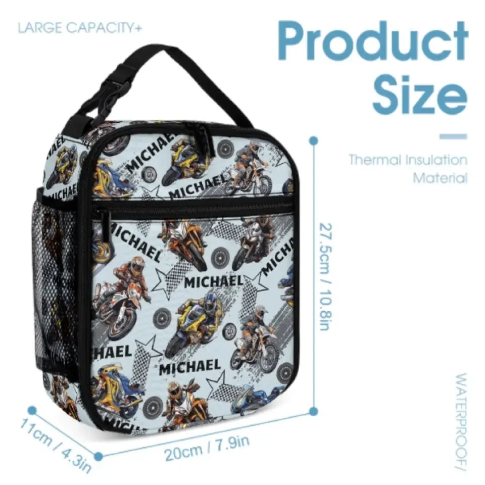 Name Customized Kids Backpacks Motocross Motorcycle Themed Backpacks - Joliny
