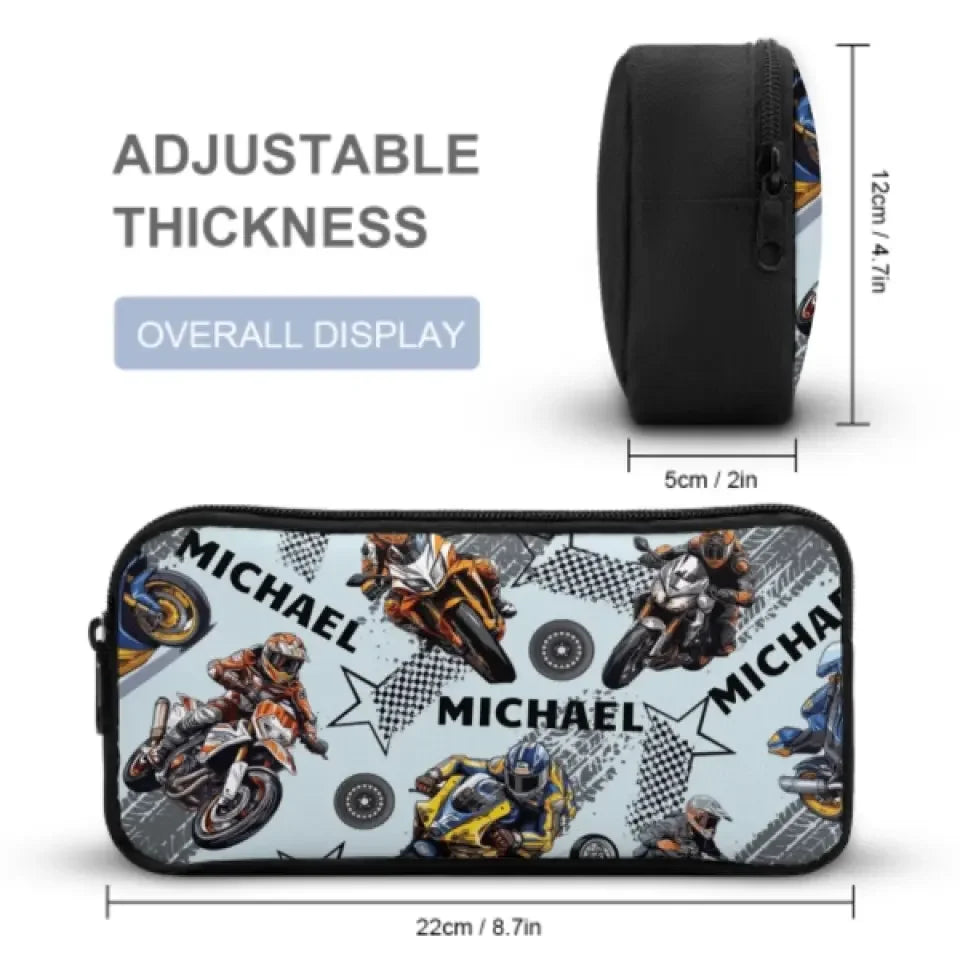 Name Customized Kids Backpacks Motocross Motorcycle Themed Backpacks - Joliny