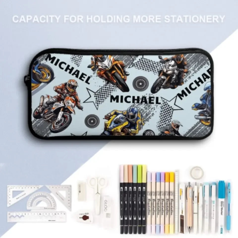 Name Customized Kids Backpacks Motocross Motorcycle Themed Backpacks - Joliny