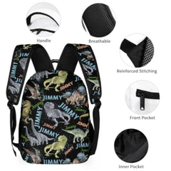 Personalized Dinosaur Lovers with Names Custom Backpacks - Opening Season Gifts for Kids