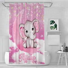 Starlet Elephant Name Custom Shower Curtain - Bathroom Decorating