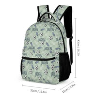 Customized Name Green Football Backpack School Season Kids Gift - Joliny