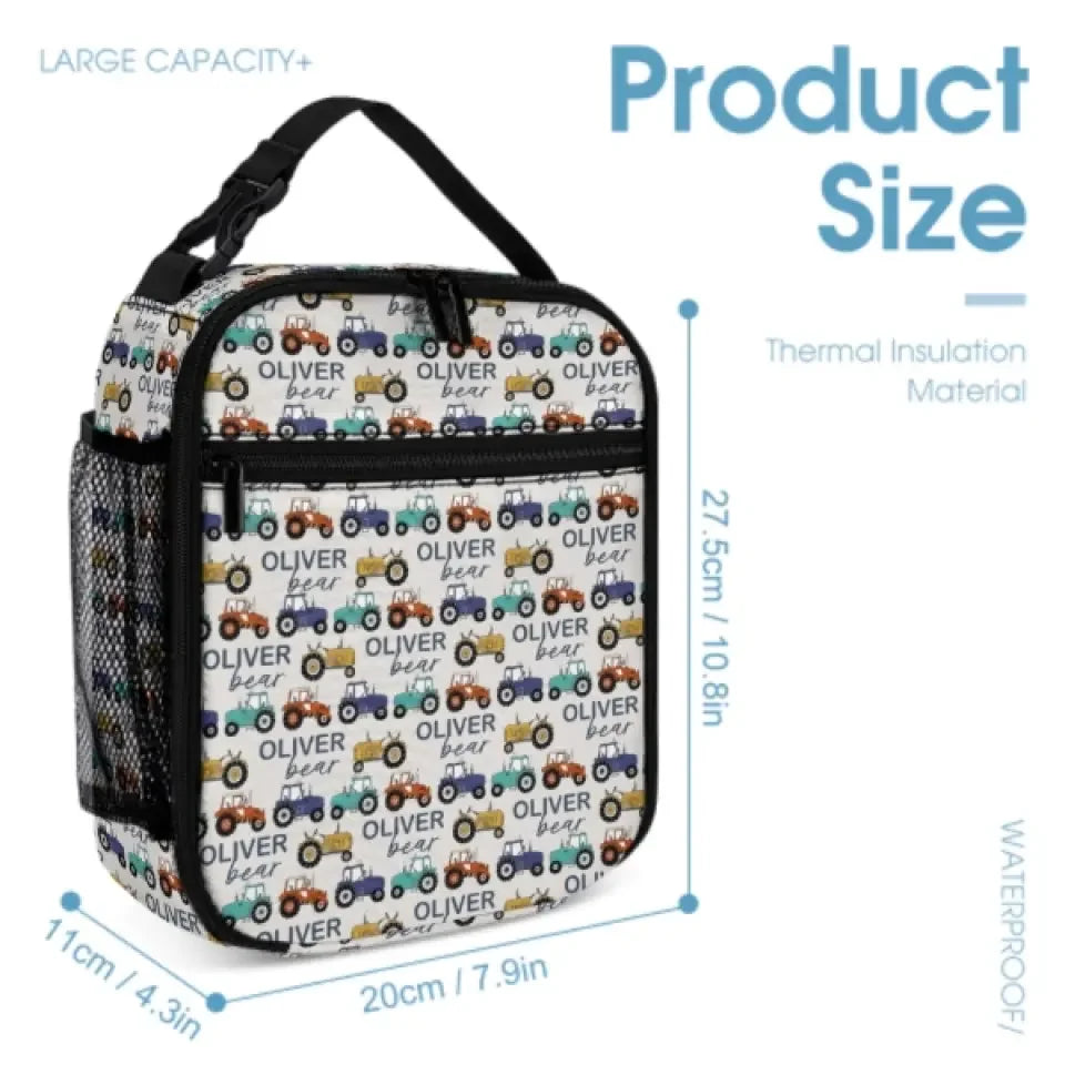 Cartoon Small Tractor Personalized Kids Backpack School Season Gift - Joliny