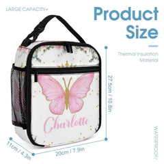 Personalized Custom Baby Girl Backpack - Baby Girl Name Butterfly Receiving Backpack