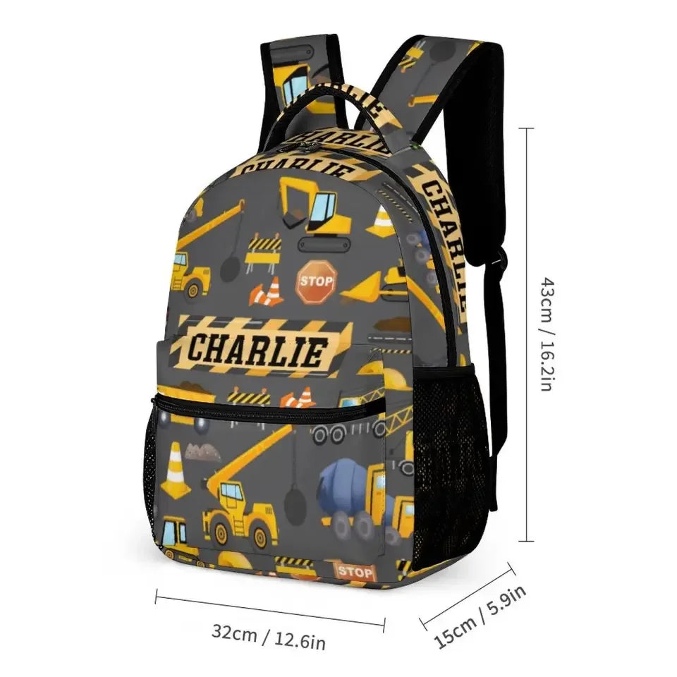 Personalized Backpack Gift for Boys, Custom Truck Name Backpack - Joliny