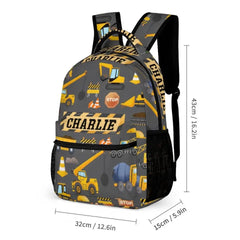 Personalized Backpack Gift for Boys, Custom Truck Name Backpack