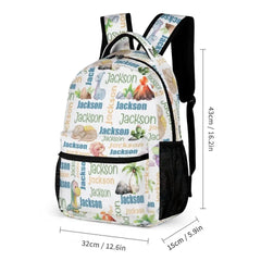 Personalized Dinosaur Name Pattern Backpack