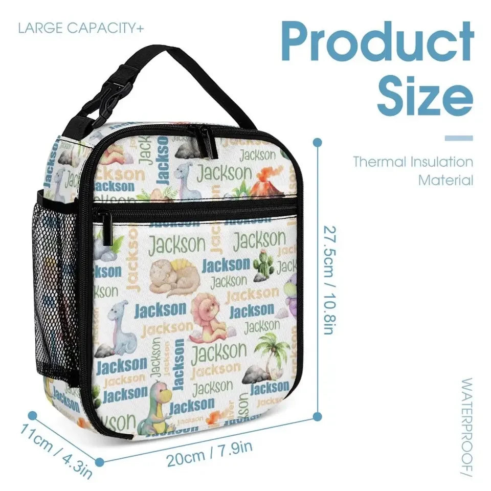Personalized Dinosaur Name Pattern Backpack - Joliny