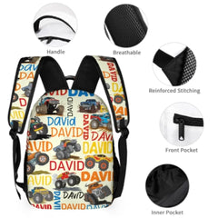 Truck Car Personalized Backpack