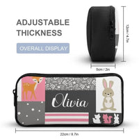 Personalized Custom Name Baby Backpack for Girl - Little Bear Rabbit Sika Deer Fox - Joliny