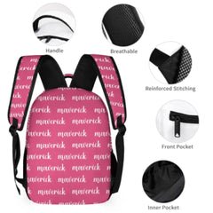 Full width name customized backpack