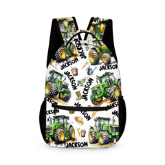 Name Customized Boys Girls Kids Tractor Truck Backpacks