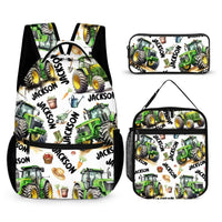 Name Customized Boys Girls Kids Tractor Truck Backpacks - Joliny