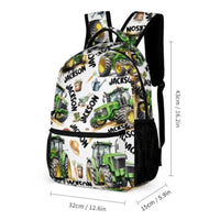 Name Customized Boys Girls Kids Tractor Truck Backpacks - Joliny