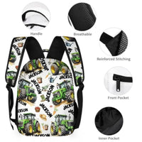Name Customized Boys Girls Kids Tractor Truck Backpacks - Joliny
